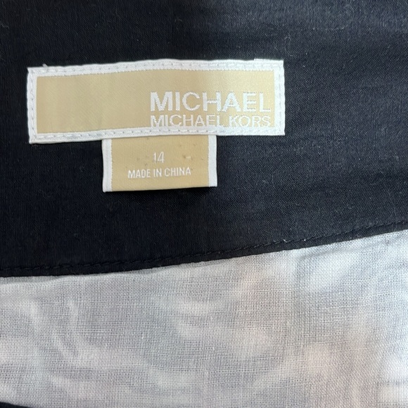 Michael Kors Black and White Knee Length Skirt Size 14 - Picture 3 of 9